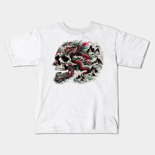 Skull and Chinese Dragon Kids T-Shirt